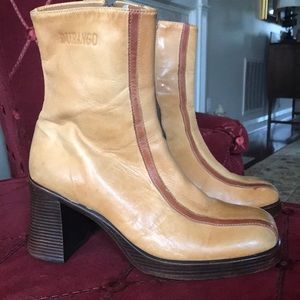 Vintage Durango Block Heel Booties